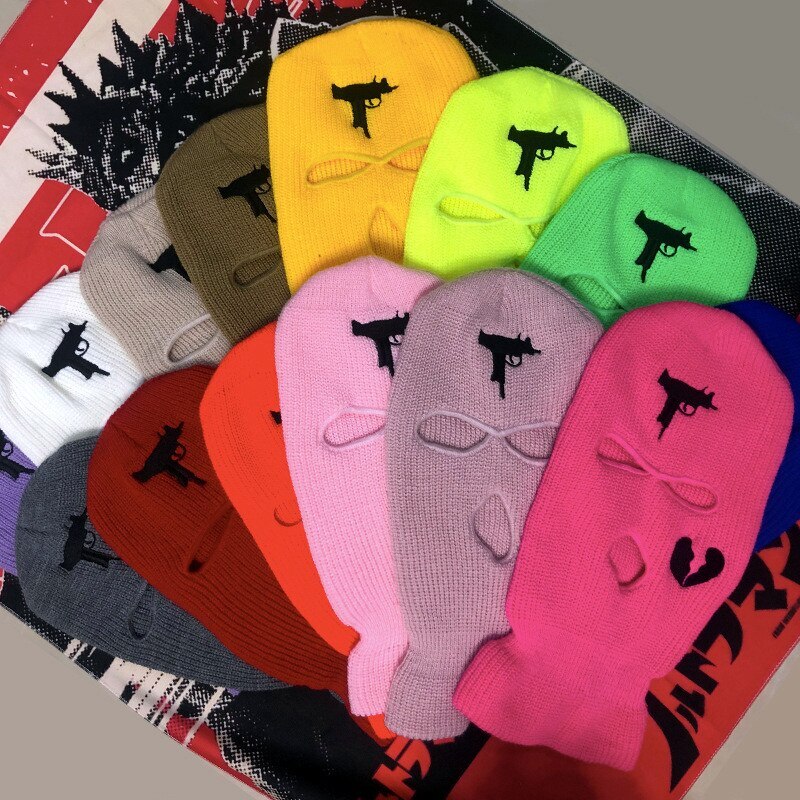 Passamontagna per casco da motociclista Bandana da uomo nera antivento moto Scooter maschera da sci a maglia calda cappello invernale copricapo sciarpa maschera
