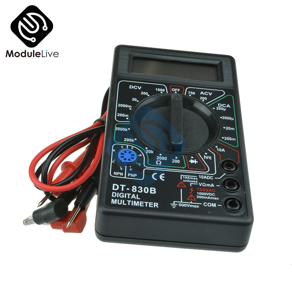 Dt830b lcd digital multimeter tester meter ac  dc 750/1000v voltmeter ammeter ohm elektrisk multi tester dt -830b