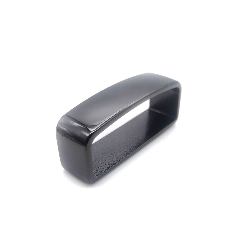 40mm D Shape Square Belt Strap Loop Ring Buckle Brass Belt Keeper for Leather Craft Bag Strap Solid Belt: Black