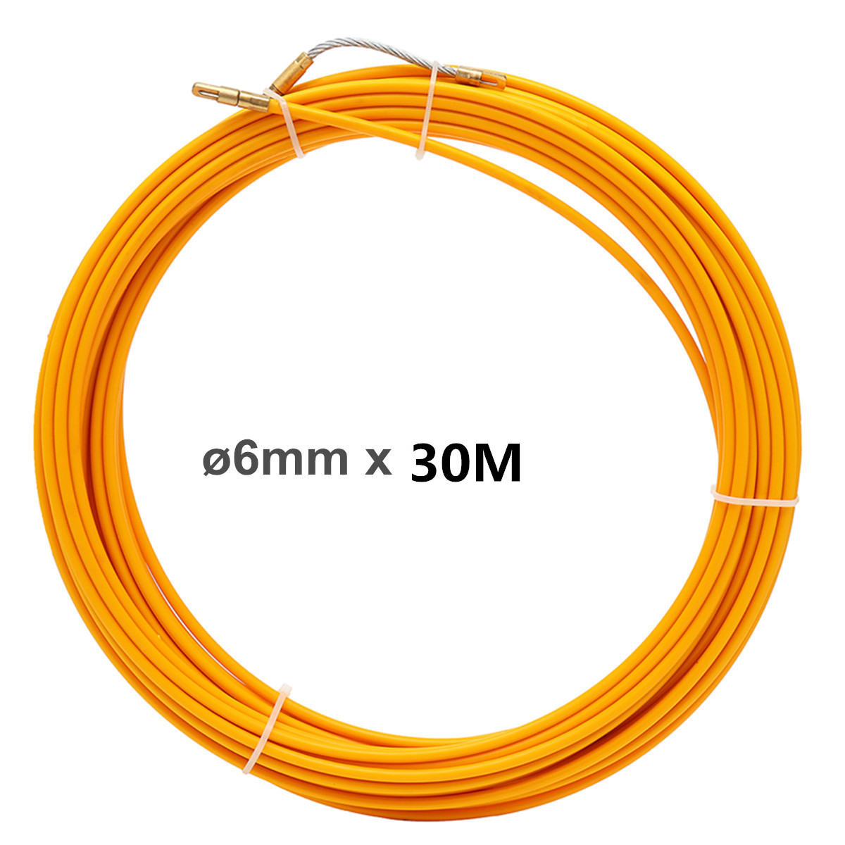 6mm styreenhed glasfiber elektrisk kabel skubbe trækkere rulle kanal slangestang fisketape tråd gevindhjælpeværktøj 10m 20m 30m: 30m