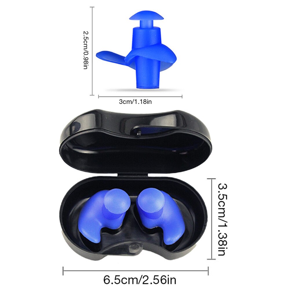 Swimming Ear Plugs Waterproof Reusable Silicone Ear Plugs For Swimmers Showering Bathing Swimming Accessories