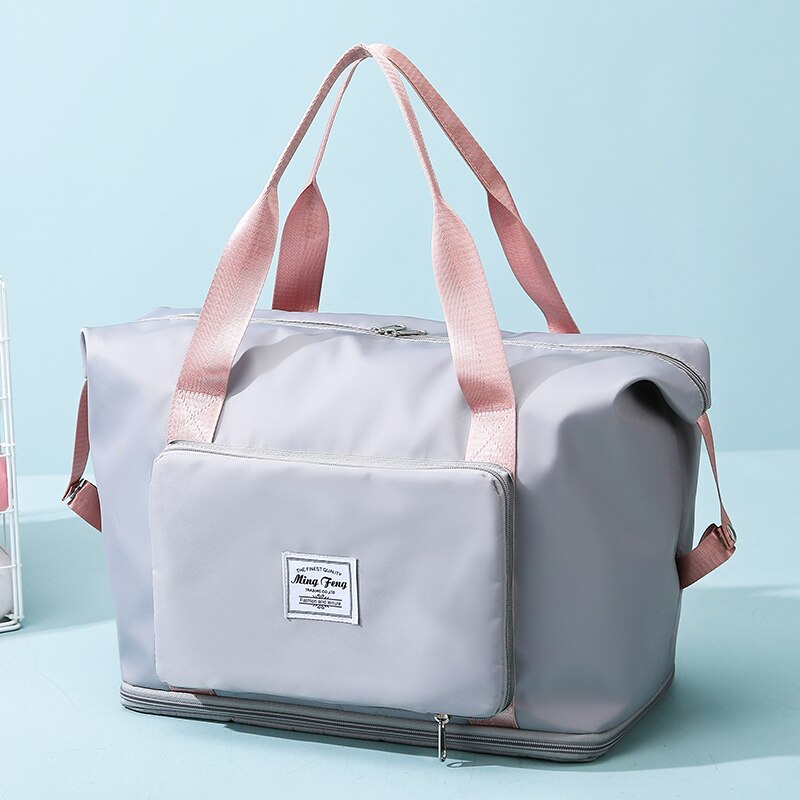 Large capacity foldable travel bag for women, multi-functional waterproof duffle bag, unisex sports gym handbag, storage tote bag