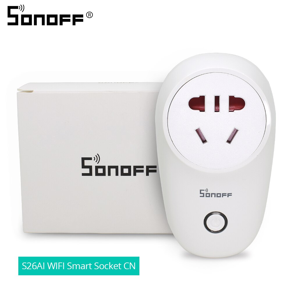 SONOFF S26/Mini/Basic Switch WiFi Smart Socket EU/UK/CN/AU/US/IL/CH/IT/BR Wireless Plug Smart Home Work With Alexa Google Home: S26 CN