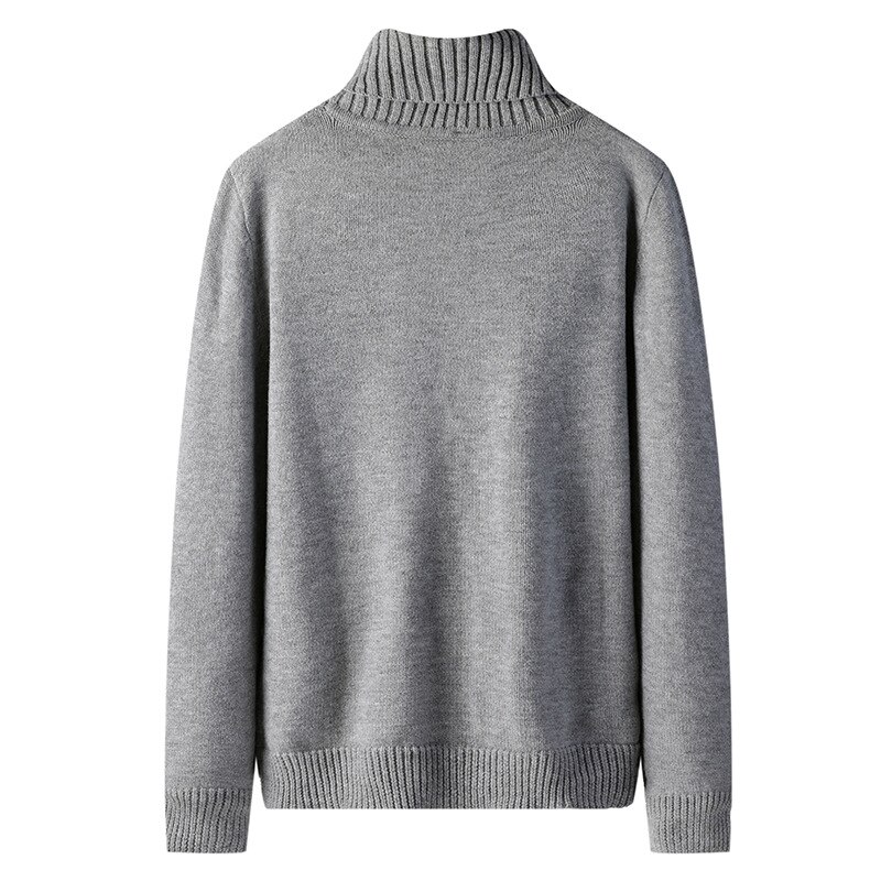 Man Winter Coltrui Warm Print Lange Mouwen Slim Fit Comfortabele Kleding Gebreide Toevallige Mannelijke Herfst Trui