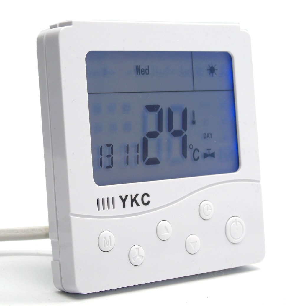 7 day programmable boiler thermostat with gas switch