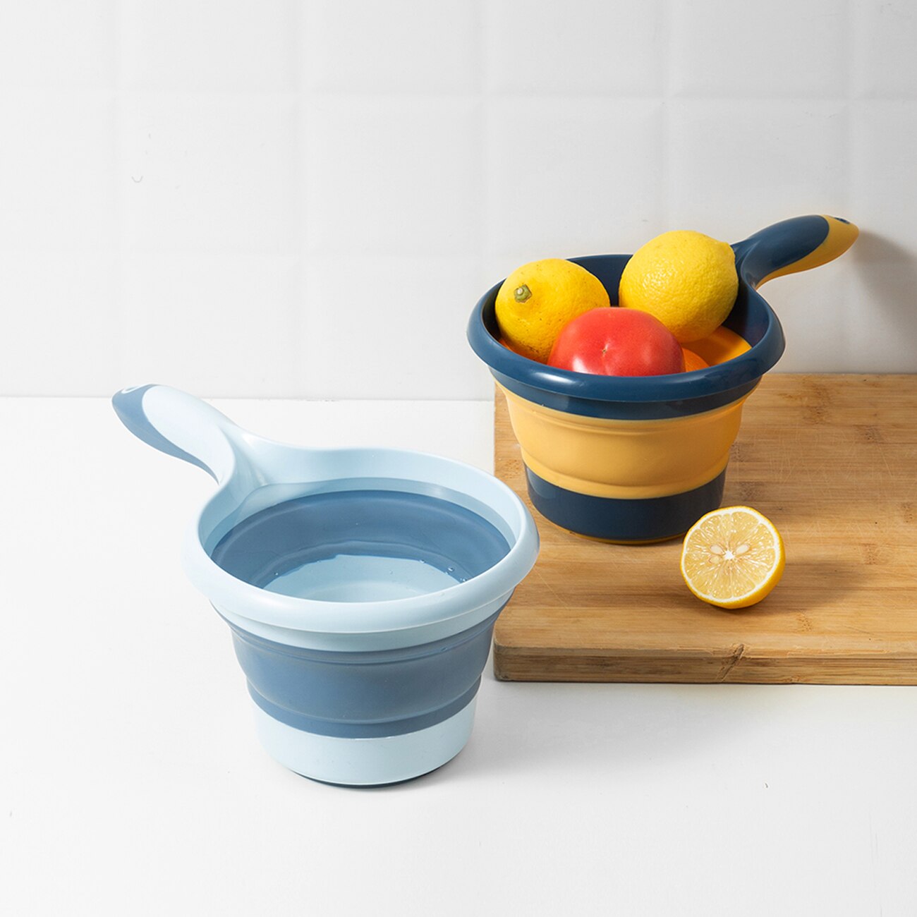 Long Handle Folding Water Spoon Kitchen Thickened Plastic Water Scoop Children Baby Shower Washing Tools