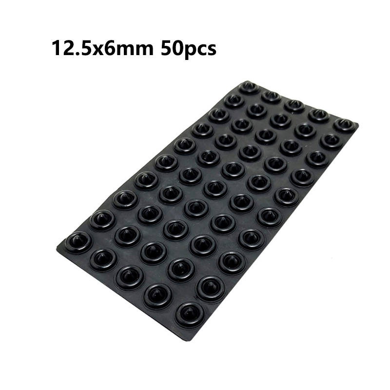 Ronde/vierkante bumper zelfklevende deurstopper rubberen demperbuffer zwart/helder siliconen meubellade beschermkussen: Goud