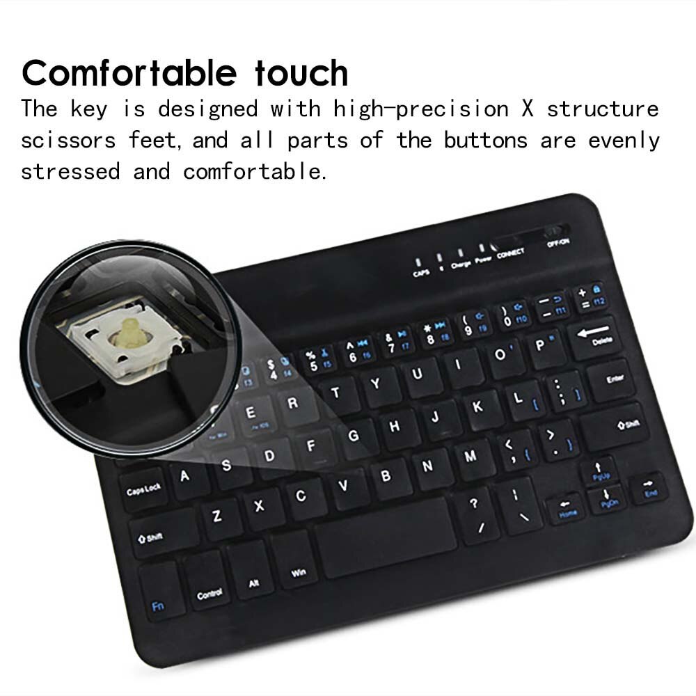 Wireless Keyboard Bluetooth Keyboard for Argos Alba 7 8/Bush Eluma B1/MyTablet 7 8 Tablet Rubber Keycaps Rechargeable Keyboard