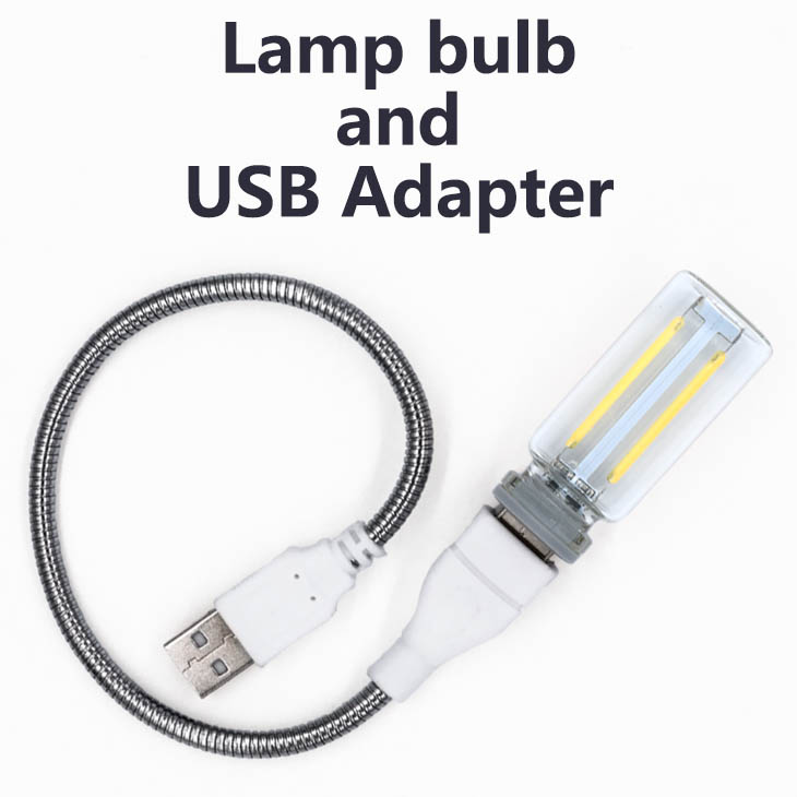 Bombilla LED de filamento USB Retro, luz nocturna con atenuación táctil, luz de ambiente para coche, luz de ambiente para dormitorio, mesita de noche, ahorro de energía, luz nocturna para dormir: Multicolor / 5 W