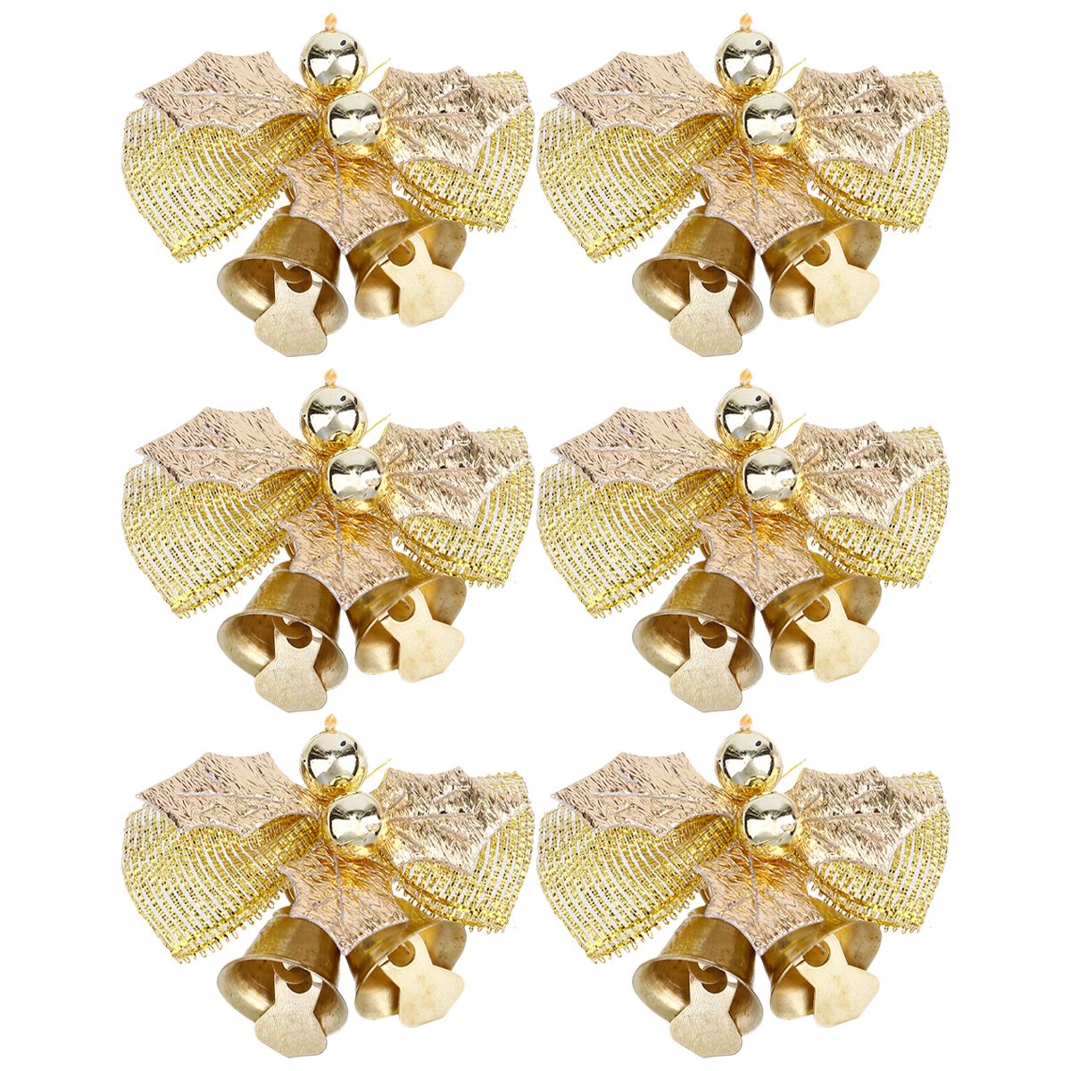 6 sztuk kokardka bożonarodzeniowa tkaniny łuki tkaniny dekoracyjne mini wstążka węzłów drzewo Bowknot wykwintne tkanina dekoracyjna Bowknots boże narodzenie drzewo łuki