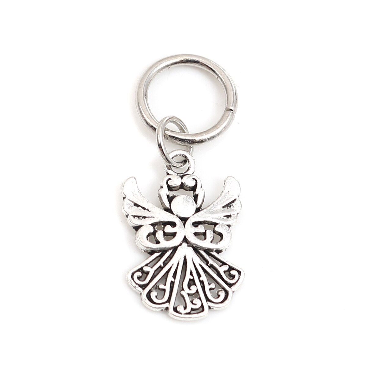 10/12 stk zink legering strikke maskemarkører hæklemaske låse strik håndarbejde tilbehør strikke låsesting markører: 33 x 14mm engel 10 stk