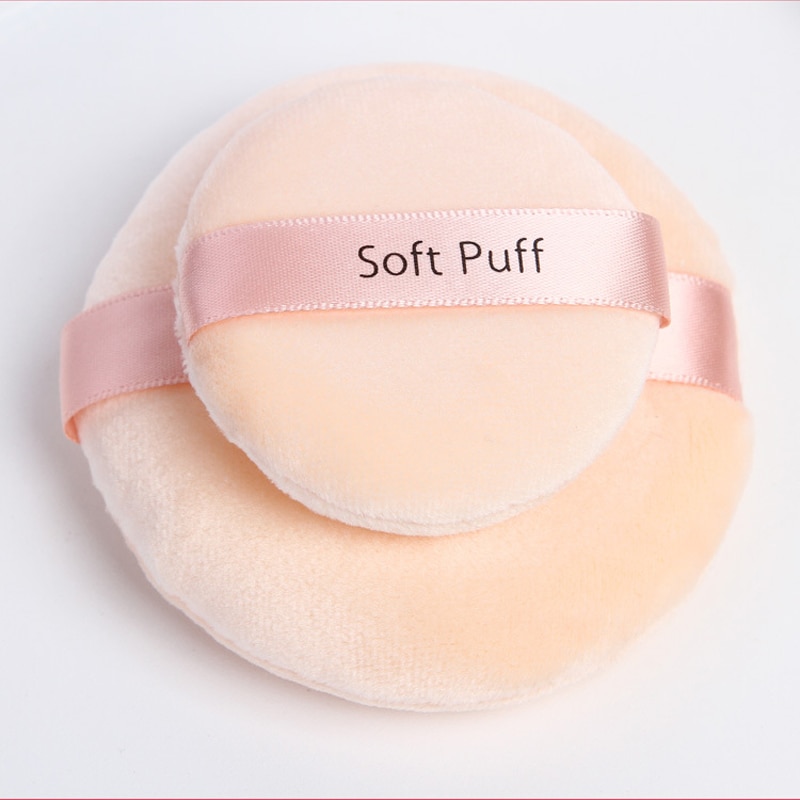 BY NANDA Soft Flocking Powder Puff 2 Styles/Set Makeup Sponges Natural Smooth Cosmetic Puffs Facial Flawless Foundation Puff