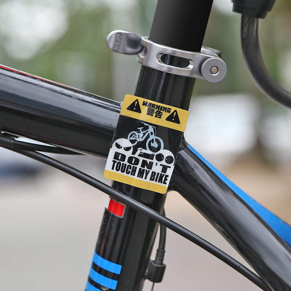 DONT TOUCH MY BIKE Bicycle Warning Sticker Waterproof Decal Waterproof Decorative Cycling Accessories 60 x 45 x 1mm