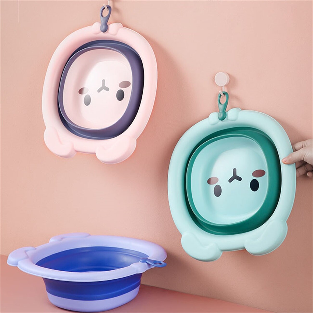 freundlicher Klapp Waschbecken Tragbare Haushalt Kunststoff Becken Dick Und dauerhaft Nette Kleine Becken