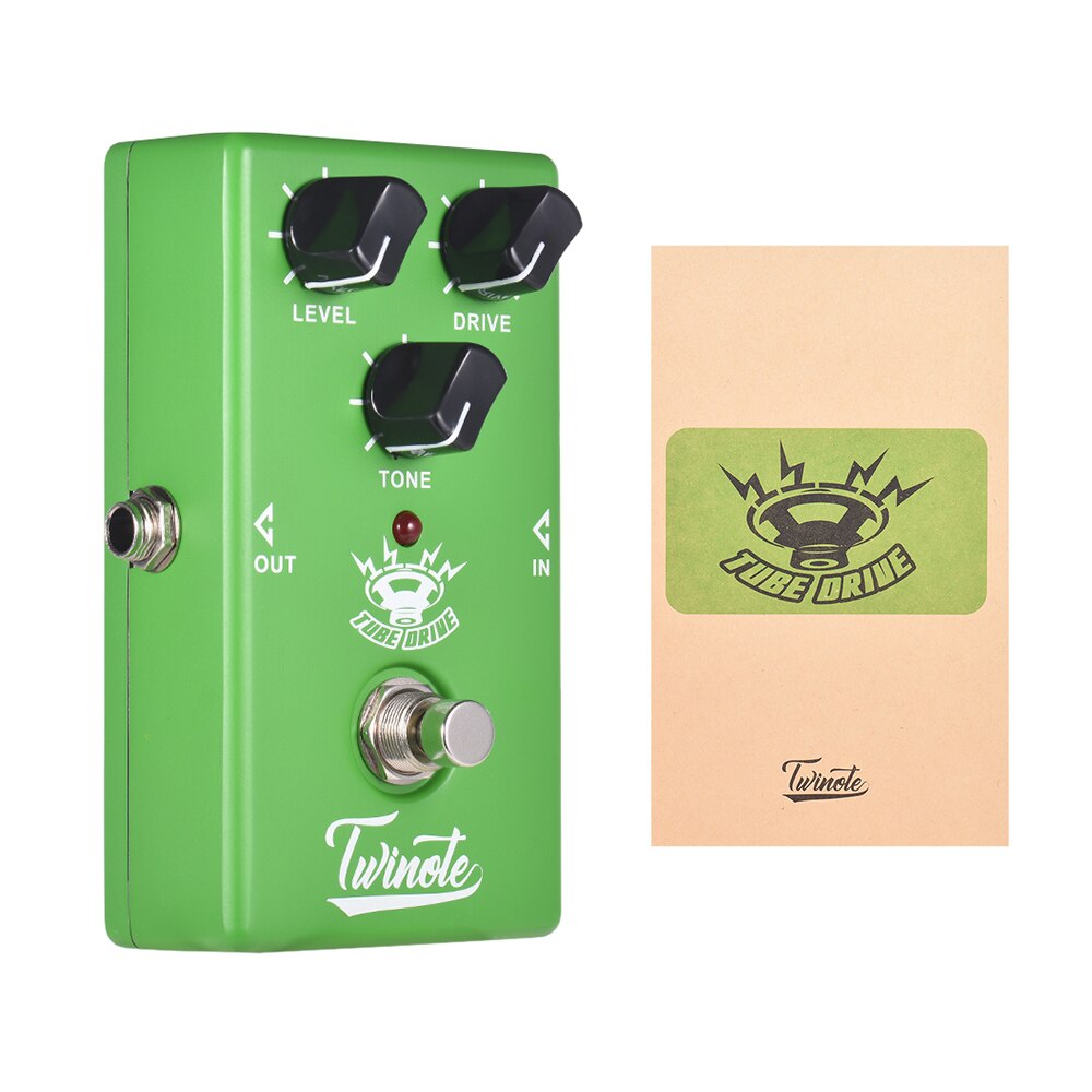 Twinote TUBE DRIVE Guitar Effect Pedal Analog Overdrive Guitar Pedal Processsor Full Metal Shell with True Bypass