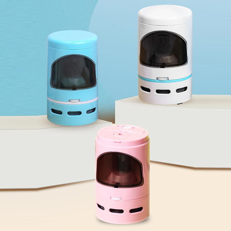 Desktop Mini Vacuum Cleaner Automatic Pencil Sharpener Electric Eraser Dust Suction School Office Home Stationer