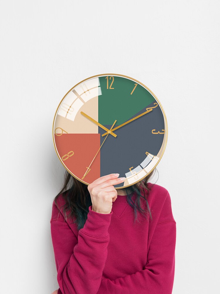 Large Wall Clock Metal Gold Watch Home Modern Nordic Luxury Wall Clocks Living Room Clock Mechanism Zegar Scienny FZ339