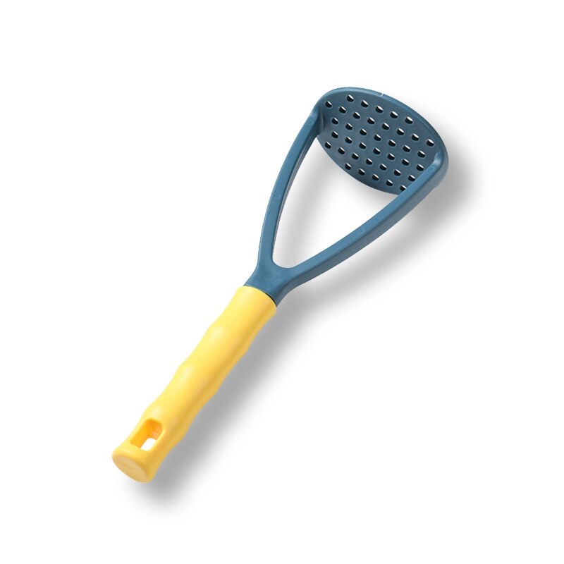 Potato Masher Potato Ricer Masher Non Stick Handheld Kitchen Masher Vegetable Fruit Masher for Food Bean Avocado Gadgets: Yellow blue