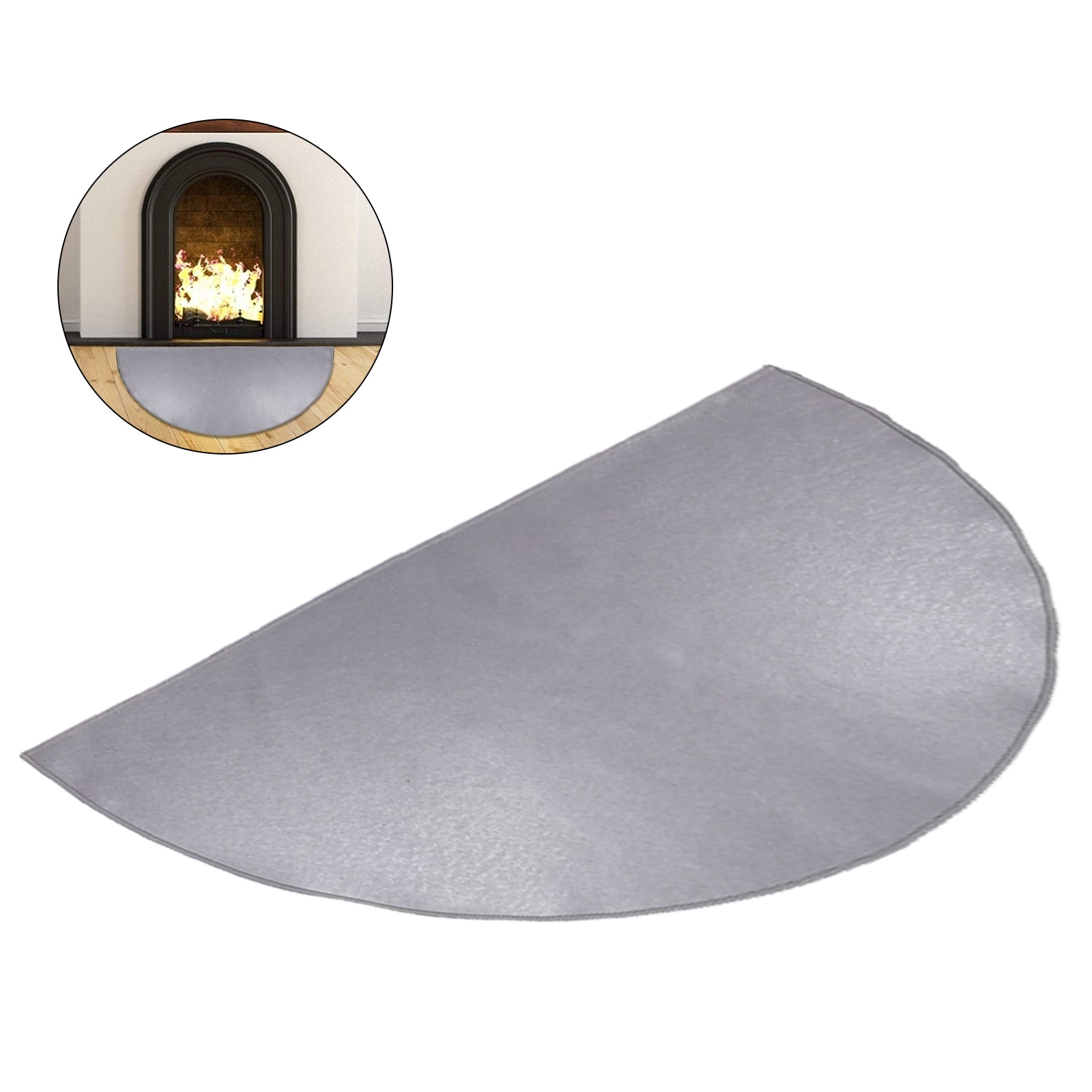 Brandwerend tapijt, halfrond, met glasvezel en siliconen bedekt, voor open haard, grill, bbq, halfrond, vlamvertragend tapijt