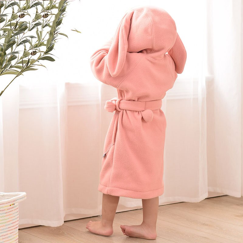 Bata de baño con capucha para niños y niñas, ropa de dormir de 90-140CM, pijamas con animales