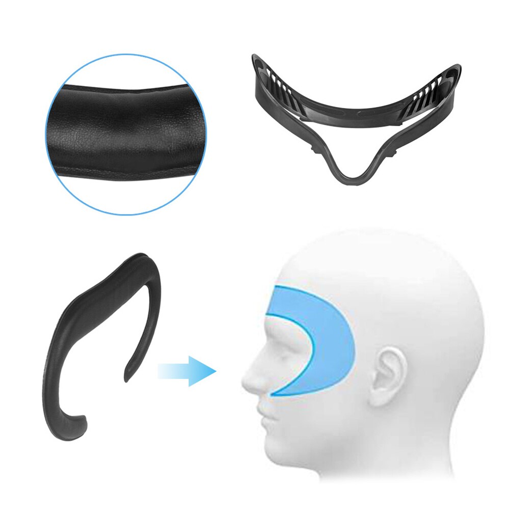 5 in 1 Set VR Facial Interface Bracket & PU Leather Foam Face Cover Pad Replacement Comfort Accessories for Oculus Quest 2