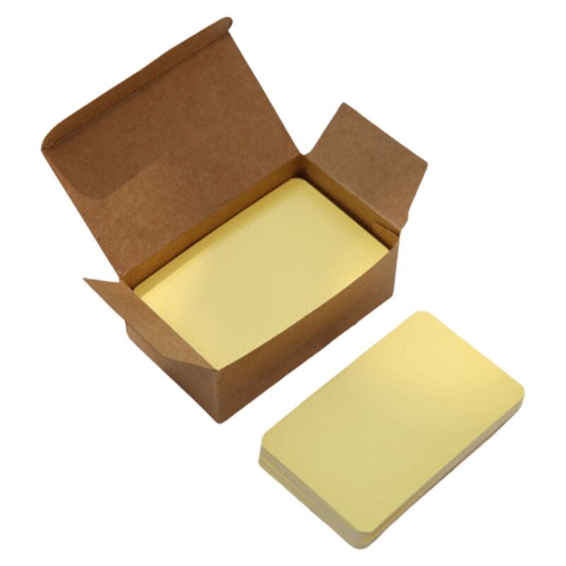 100 Sheets/Box Paper Message Card Blank Handwritten Memo Notecards Greeting Blessing Wedding Party Thank You Postcard: YL