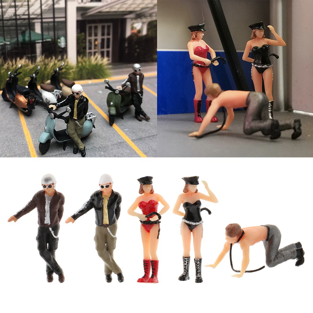 Standard 1/64 mini miniatyr människor figur gata arkitektur tillbehör