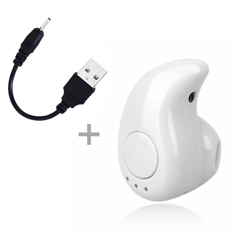 Mini S530 Wireless Bluetooth Earphone in ear Sports Headset Earphones Earpiece with Mic for iPhone 11 Pro Max XR All smartphones: White