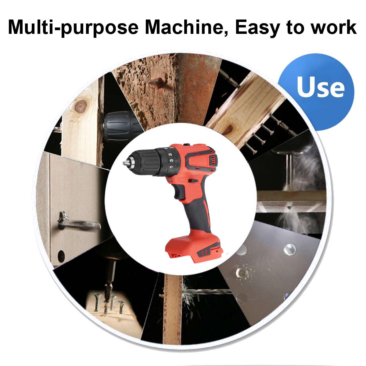 4000RPM Cordless Drill electric controller household 520Nm torque gear Impact drill Mini power tools Fit For Makita 18V Battery