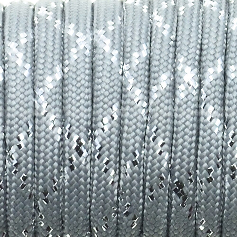 1pcs Gold Silver Cord 550 Paracord Parachute Cord Lanyard Mil Spec Type III 7 Strand Core 100 FT 19 Colors: Coffee