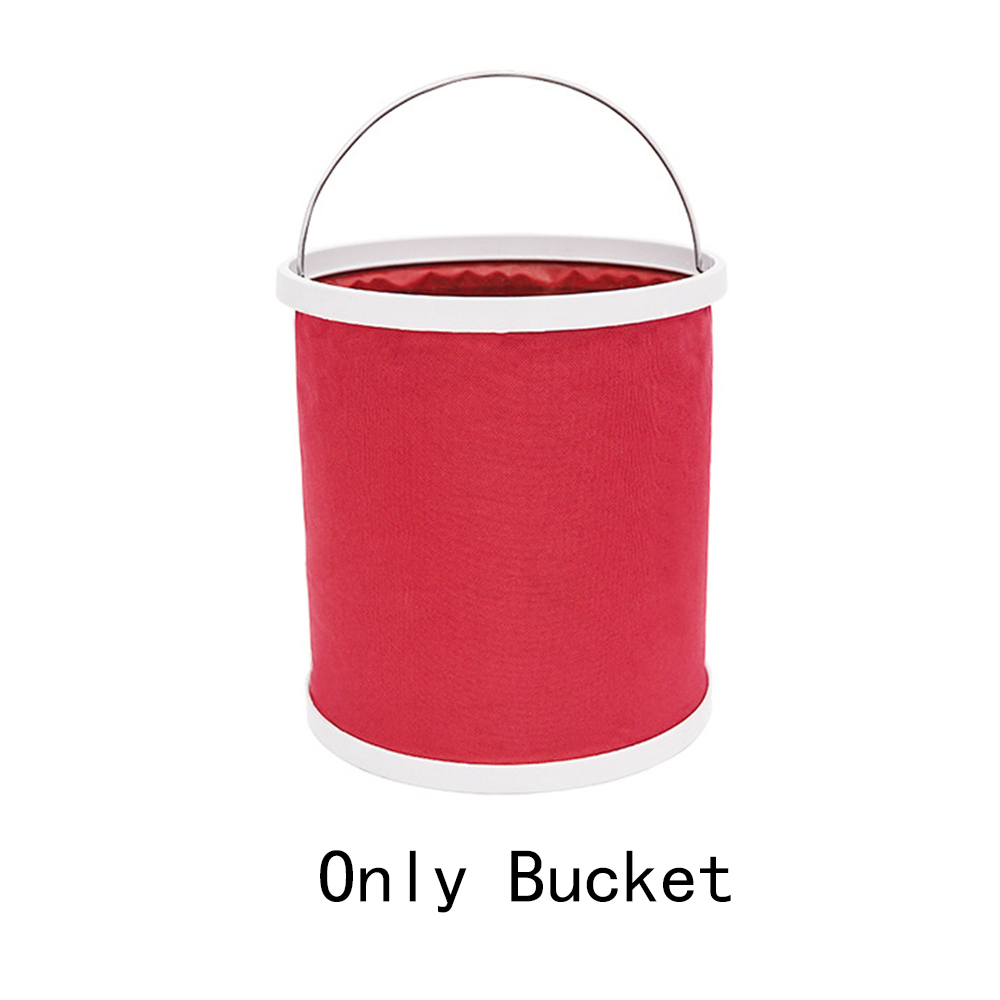 Cubo de agua plegable portátil para lavado de coche, bolsa de almacenamiento para acampar al aire libre, contenedor de pesca, barril de lavado para el hogar, bote de agua: Oro