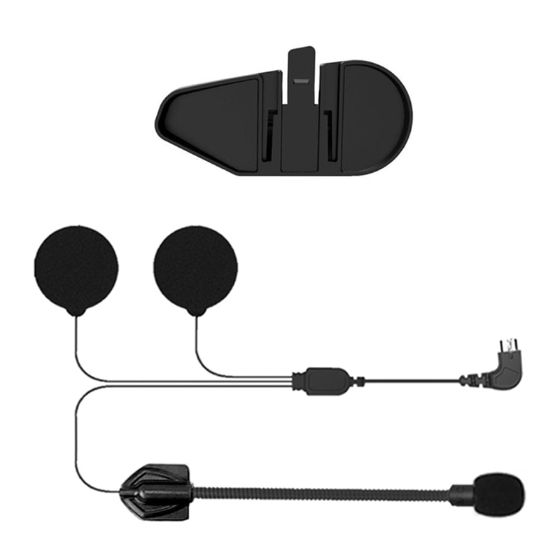 Maxto M2 M3 Motorcycle Helmet Headset Intercom Glued Adhesive Mount Base Holder + Hard Microphone Earphone for Maxto M2/M3