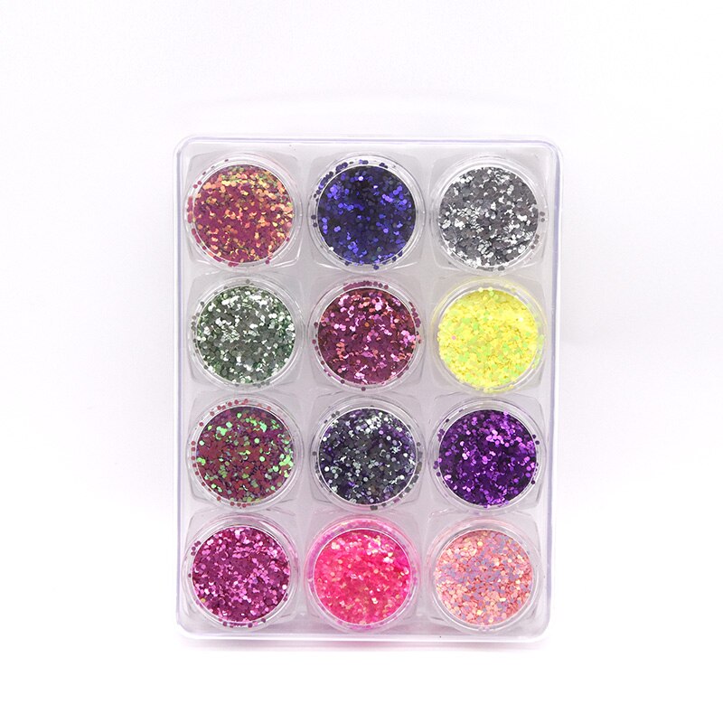 Verschillende Maten Vormen Mermaid Tranen Kleur Shift Glitter Persuasion Kleur Shift Glitter 12 Stuks In Set: KC022