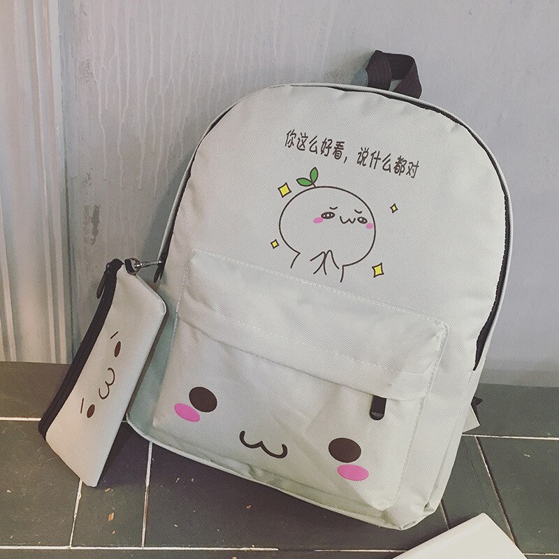 Sac à Dos Canard Cartoon – Sac École Ado, Taille 43x32x14 Cm, Tissu Doux, Multicolore, Poches Multiples, Style Kawaii - 7