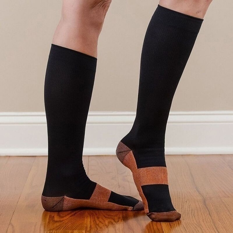 Nylon Varicose Vein Stocking Unisex Compression Stockings Pressure knee high Leg Support Stretch Pressure Circulation Stock