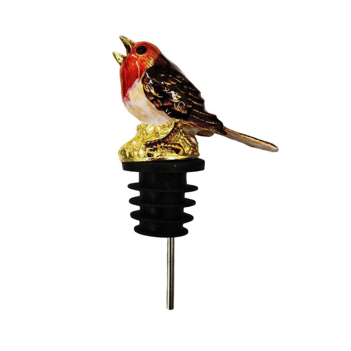Bouchon de bouteille de vin en alliage de Zinc, tête de bête, bec d&#39;huile, accessoires de cuisine,: Bird gold