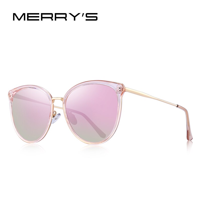 Merrys Vrouwen Mode Cat Eye Gepolariseerde Zonnebril Dames Luxe Trending Zonnebril UV400 Bescherming S6305: C02 Pink