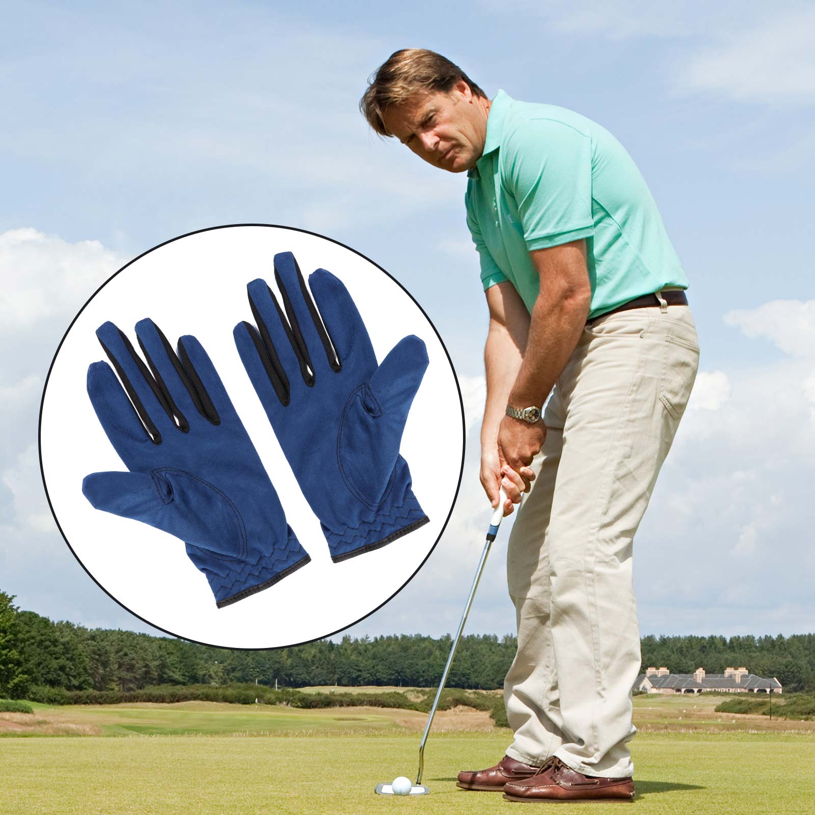 Microfiber Doek Zacht Ademend Microfiber Doek Ademend Slijtage Handschoenen Mannen Rechts Links Hand Golf Handschoenen Zweet Absorberende