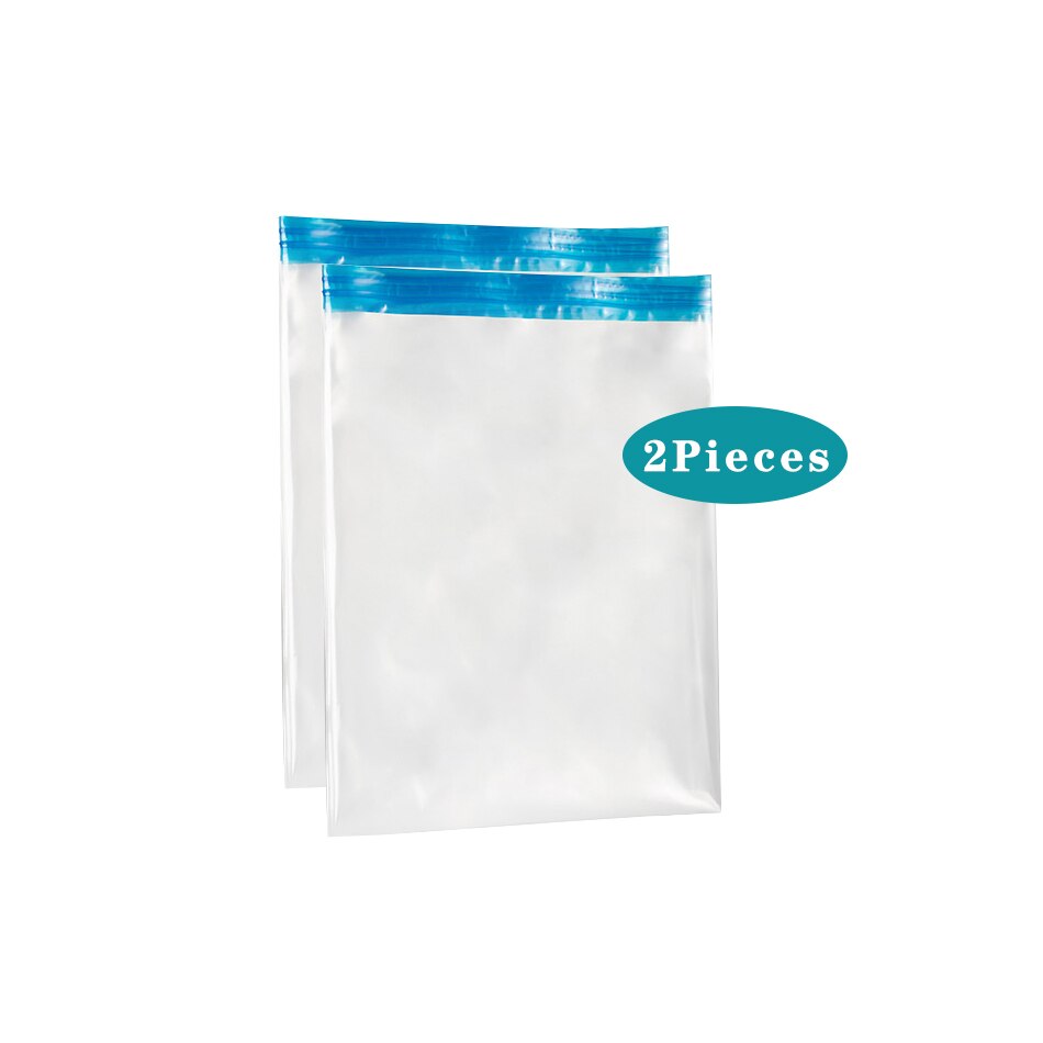 Sac de rangement sous vide transparent multi-usages, nécessaire de voyage, sacs d'emballage à Compression pour vêtements, gain d'espace, anti-poussière: 35x50cm / 2 Pieces