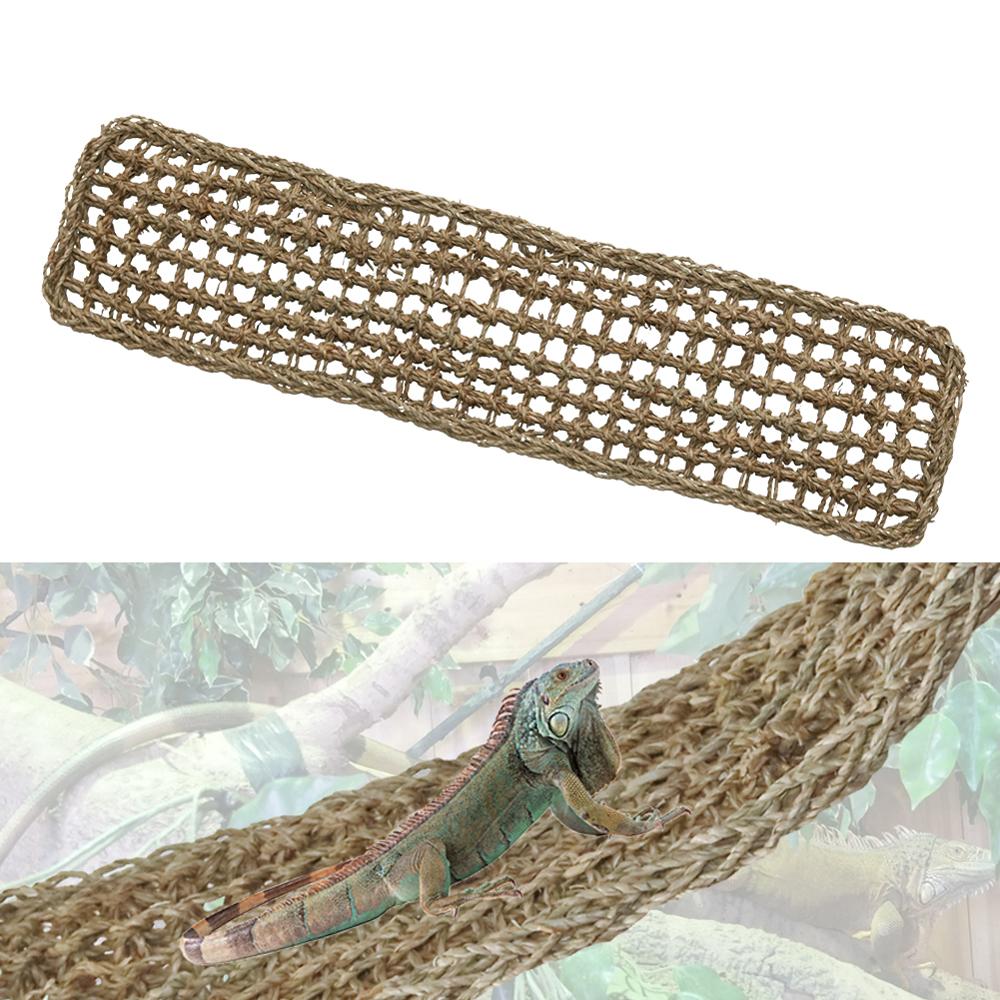 Lizard Hammock Seaweed Swing Pet Lounger Reptile Toy Hanging Bed Mat Small Hermit Crabs Geckos Bed Mats Pet Reptile Accessories