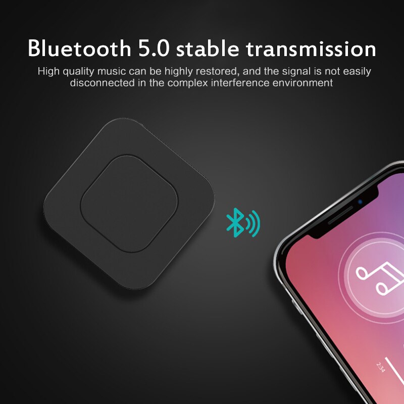 Bluetooth 5.0 2-in-1 Audio Transmitter Receiver Stereo Wireless Audio 3.5mm AUX Jack RCA Adapter TV Computer Speaker Car Adapter