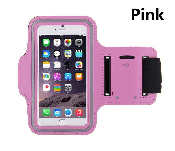 Bolsa impermeable para teléfono móvil para iPhone XS MAX XR 8 7 6 plus Samsung Note 9 8 S9 HUAWEI bordes sellados banda de brazo caja en funcionamiento bolsa: Pink