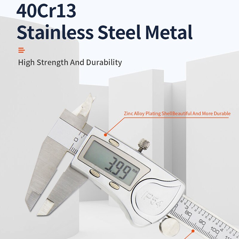 Digitale Schuifmaat Meten 150Mm 6Inch Lcd Elektronische Carbon Fiber Gauge Hoogte Meetinstrumenten Micrometer