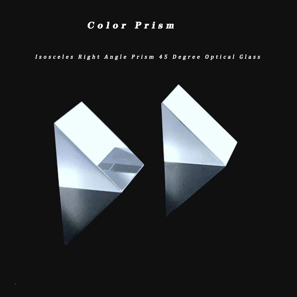 45 ° Prisma de ángulo recto: prisma óptico de vidrio K9 de alta precisión para medición, experimentos científicos de reflexión