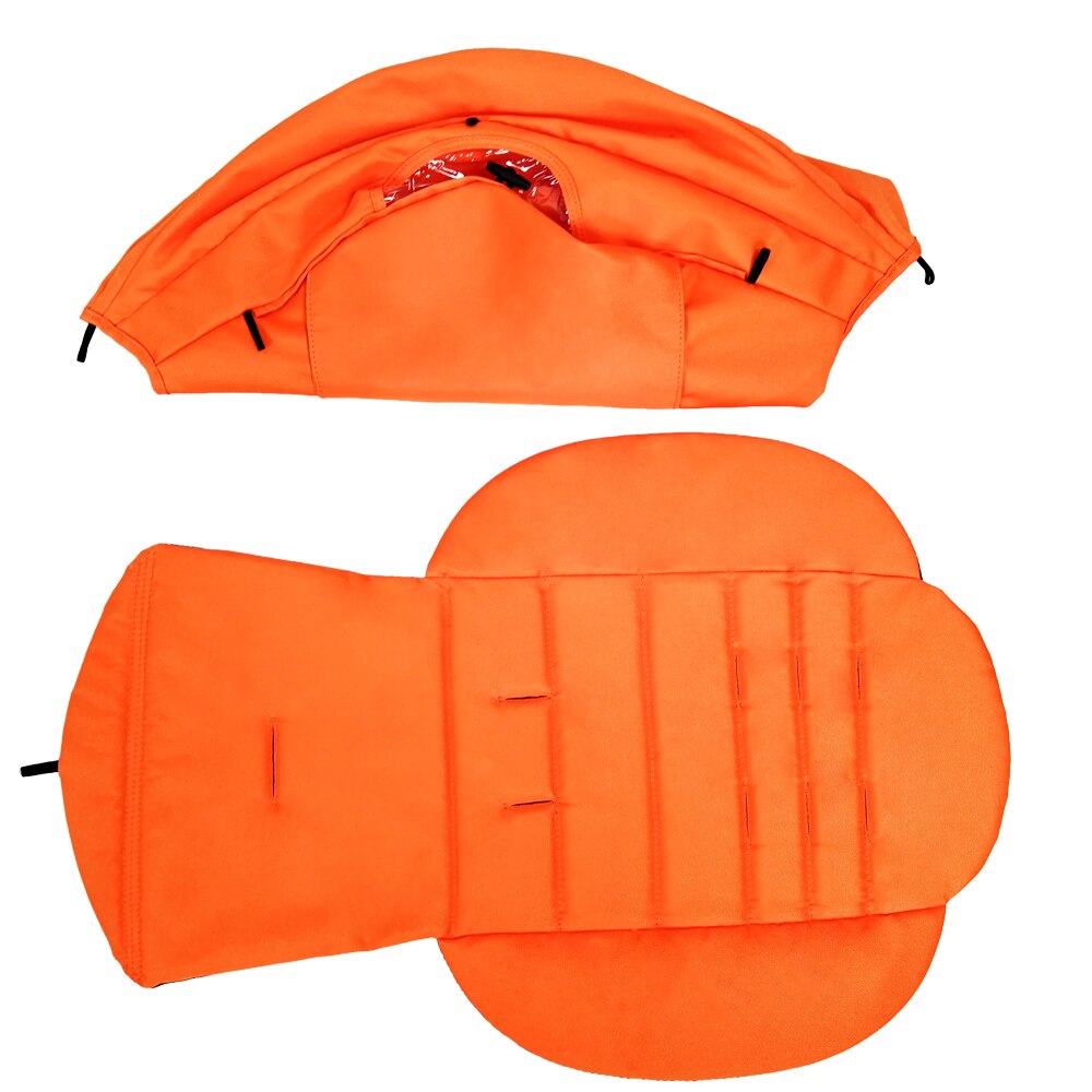 Capota de cochecito y colchón de 175 grados para Babyzen Yoyo Yoya Babytime con cremallera trasera, accesorios de cochecito de bebé: Orange