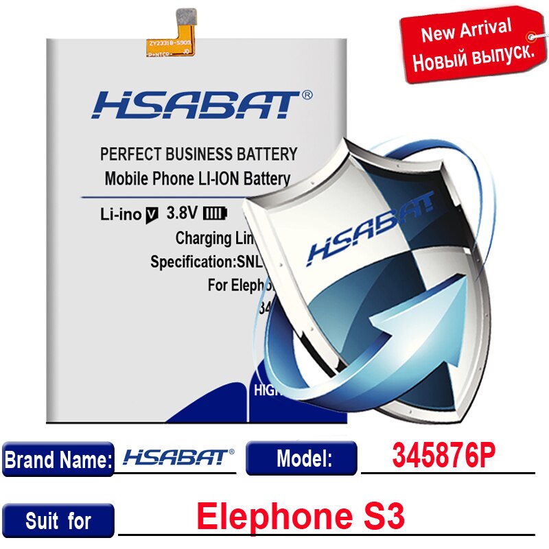 HSABAT-Batería de para Elephone S7 / R9 / S3 / A5 / P8 Max / P8000 / P8 mini / P9000 P9000 Lite / S7 MINI / A4 / M2 / P8: for Elephone S3