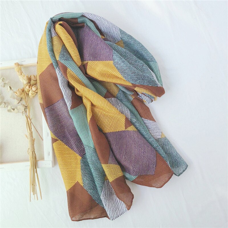 Kvinner vår sommer skjerf spania merke luksus blomster viskose skjerf pakke inn hals snood pashmina foulards hijab muslimsk cachecol