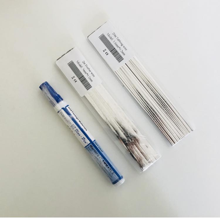 Solar cell tabbing wire Bus bar copper wire rosin flux pen soldering electrical wires diy solar panel kits