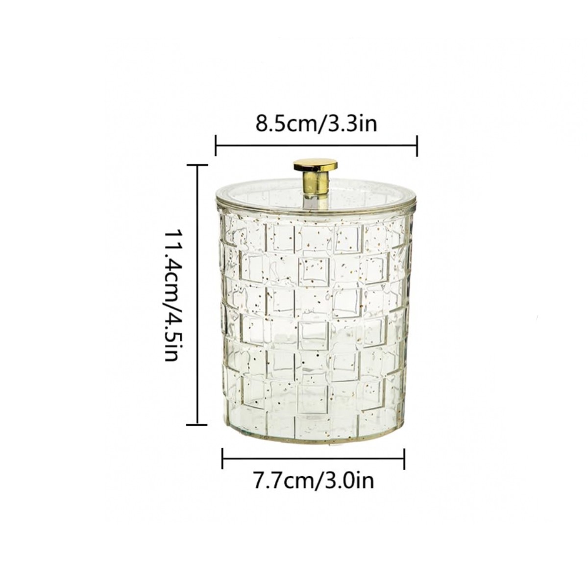 Qtip – distributeur de support transparent pour salle de bain, pot d'écouvillon/tampon/boule, conteneur, boîtes de rangement de cosmétiques pour vanité: Bleu profond