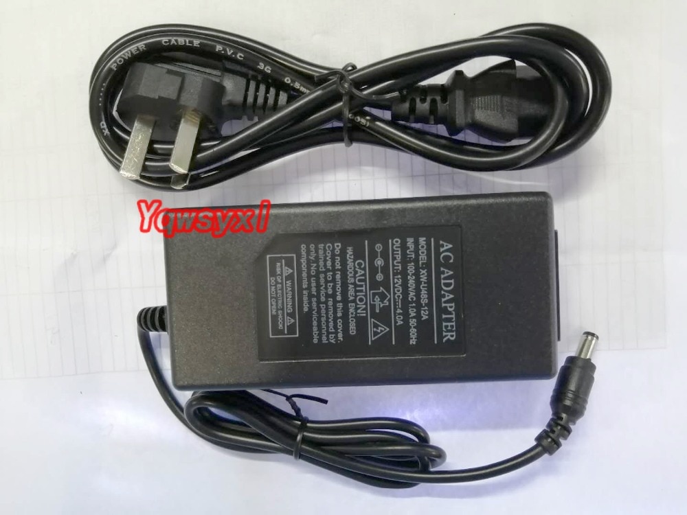100-240V AC To DC Adapter 12V 4A Power Adaptor Charger Power Cord Supply Cord Cable Mains
